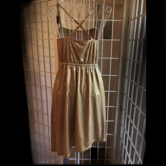 Wild Blue Sadie Robertson Gold Strap Dress Small - Picture 4 of 15
